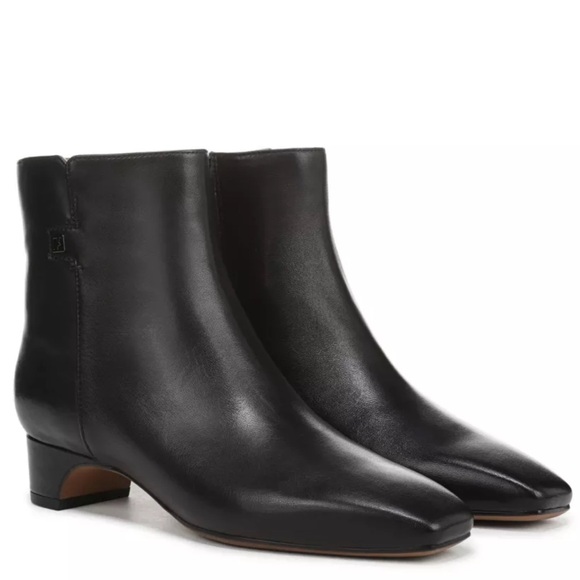 Franco Sarto Luella Black Leather Ankle Booties NWBox Size 6.5 - Picture 2 of 9